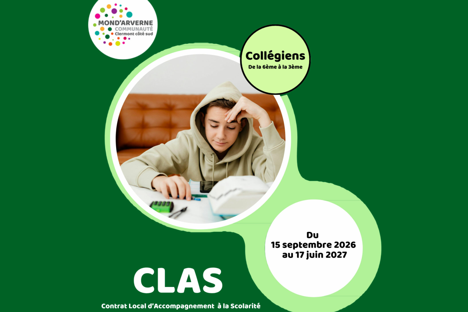 Accompagnement scolaire : les inscriptions au CLAS pour l&rsquo;année 2026-2027 sont ouvertes !